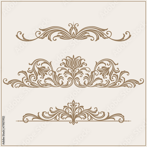set of page decor elements