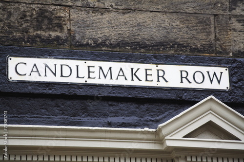 candlemaker row street sign in edinburgh