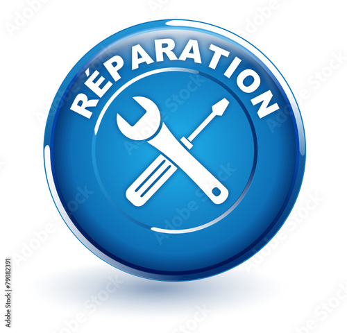 réparation sur bouton bleu