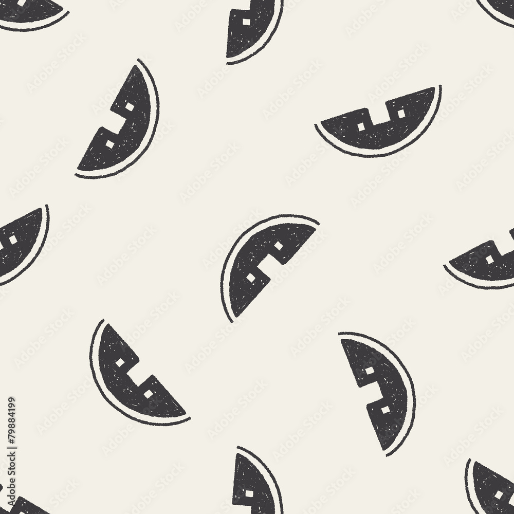 doodle house seamless pattern background