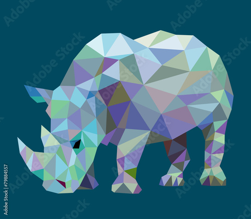 Rhinoceros triangle vector