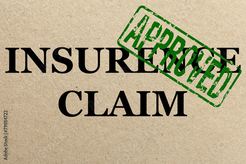 Paper texture with Approved insurance claim