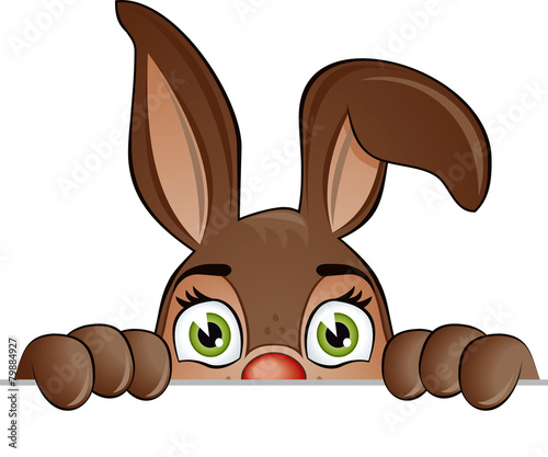 Osterhase zu Ostern spielt Verstecken