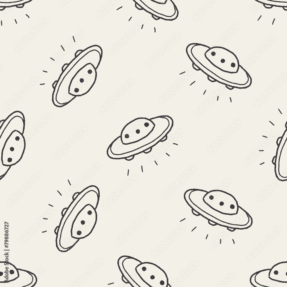 doodle UFO seamless pattern background doodle UFO seamless pattern background