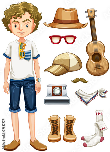 Hipster and items