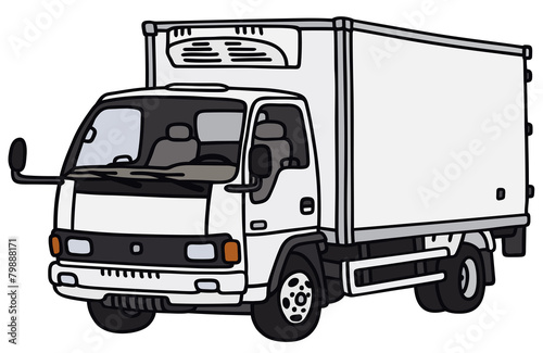 Hand drawing of a small delivery truck - not a real model
