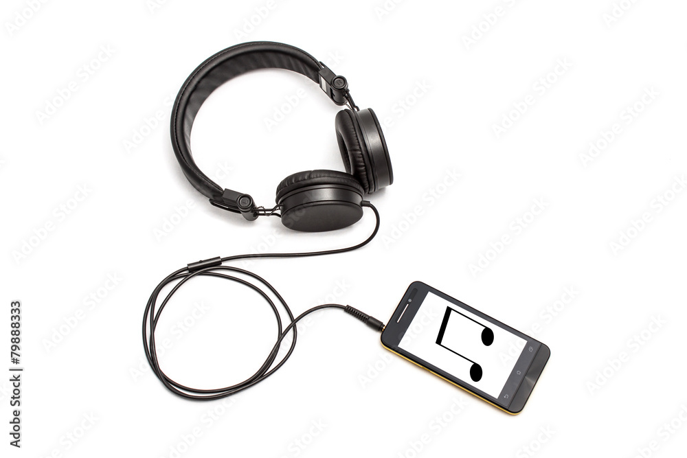 Fototapeta premium Music on smartphone