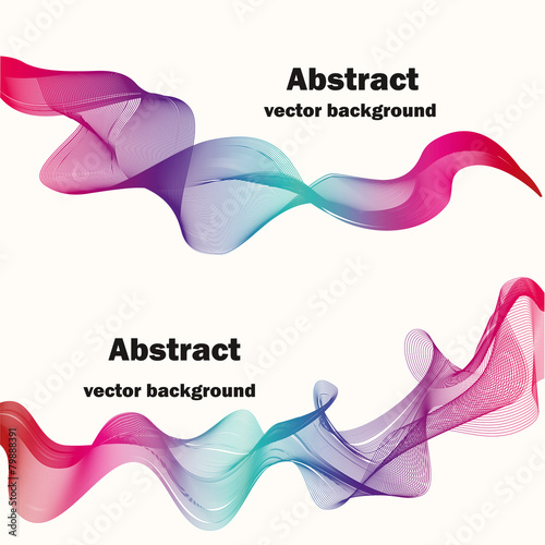 Abstract vector wave background