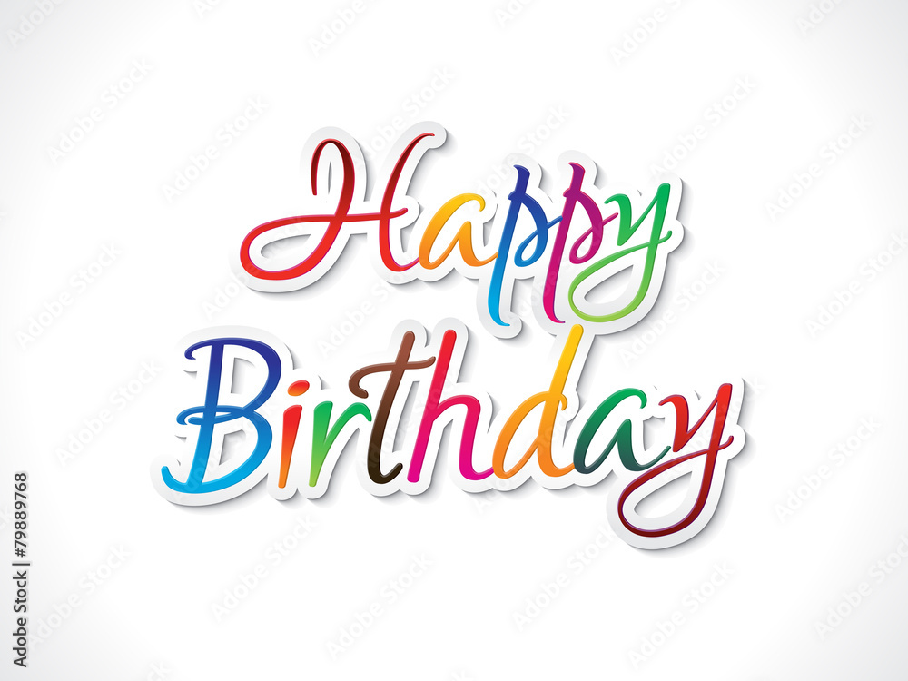 abstract artistic colorful birthday sticker abstract artistic colorful birthday sticker