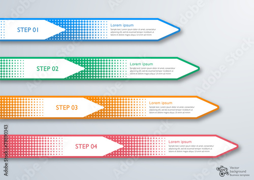 Infographics Vector Background 4-Step Arrows