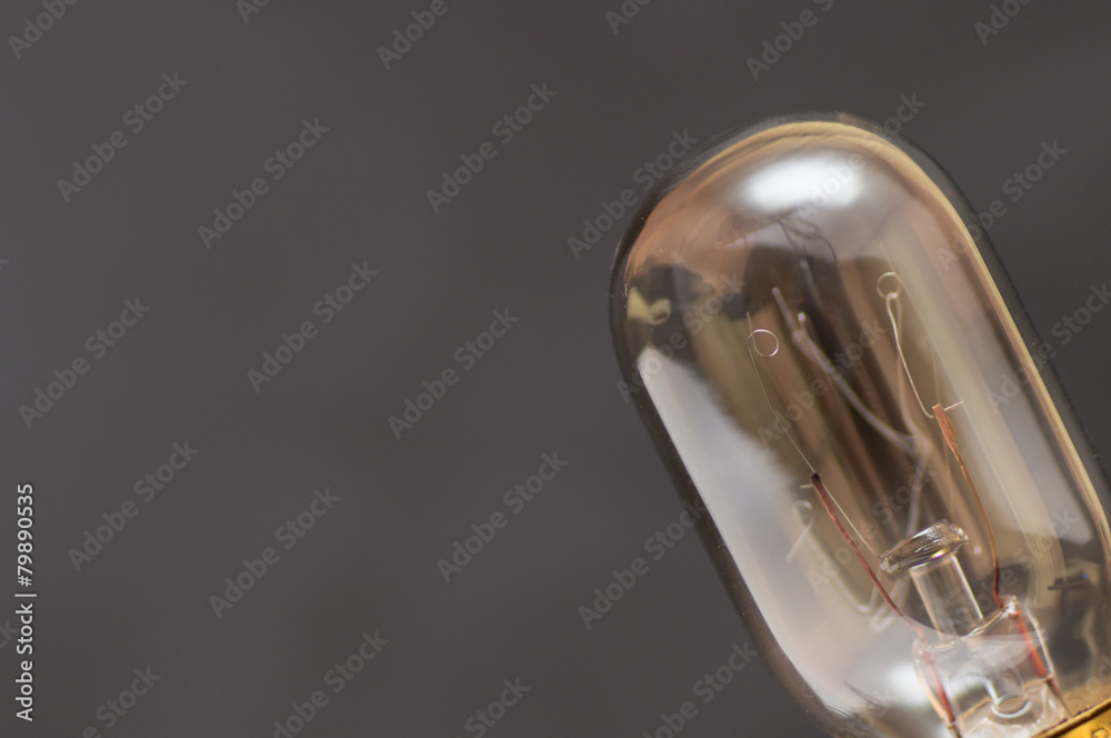 Small bulb where the light emitter inside is well visible Small bulb where the light emitter inside is well visible