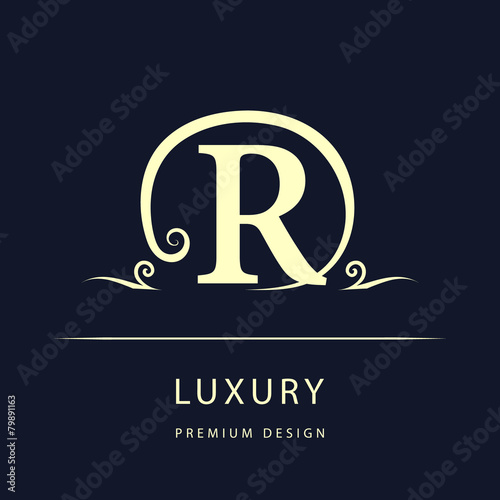 Monogram design elements, graceful template.