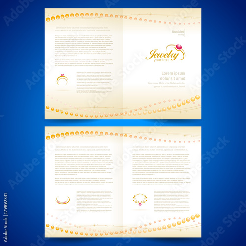 booklet catalog brochure folder jewelry bijouterie rings gold
