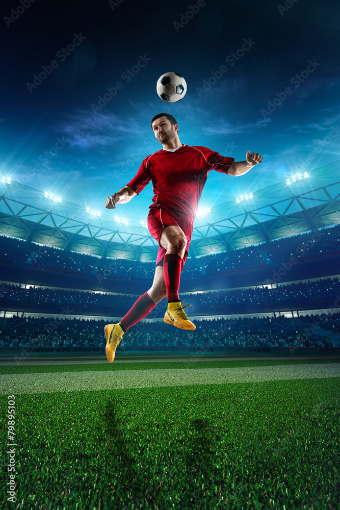 Naklejka premium Soccer player in action