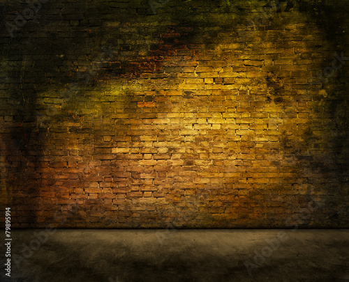 mysterious brick wall