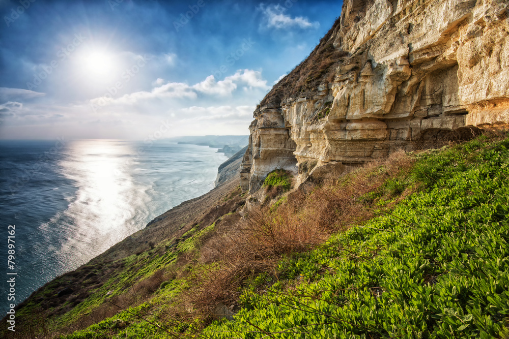 Seascape with rocks