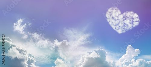 Photography Loving the sunshine blue sky and heart shaped cloud banner