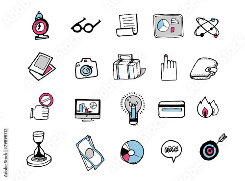 Hand drawn icons 001