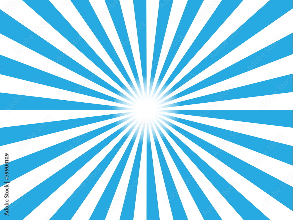 Fototapeta premium Blue burst background. Vector illustration