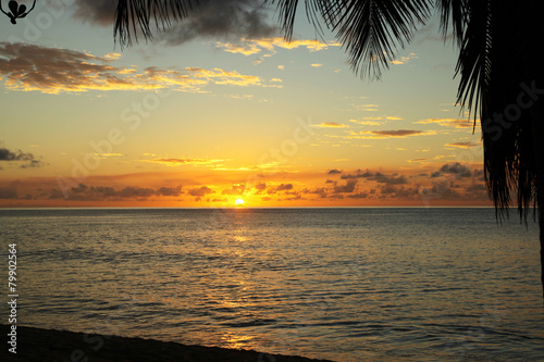 sunset in Antigua