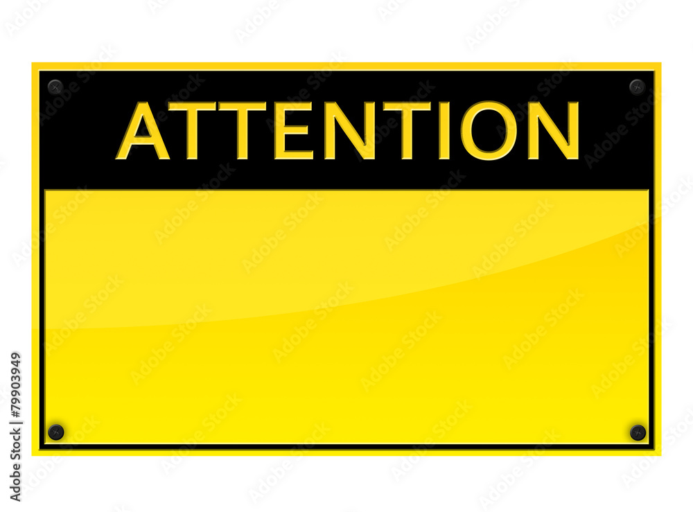 Naklejka premium attention label blank