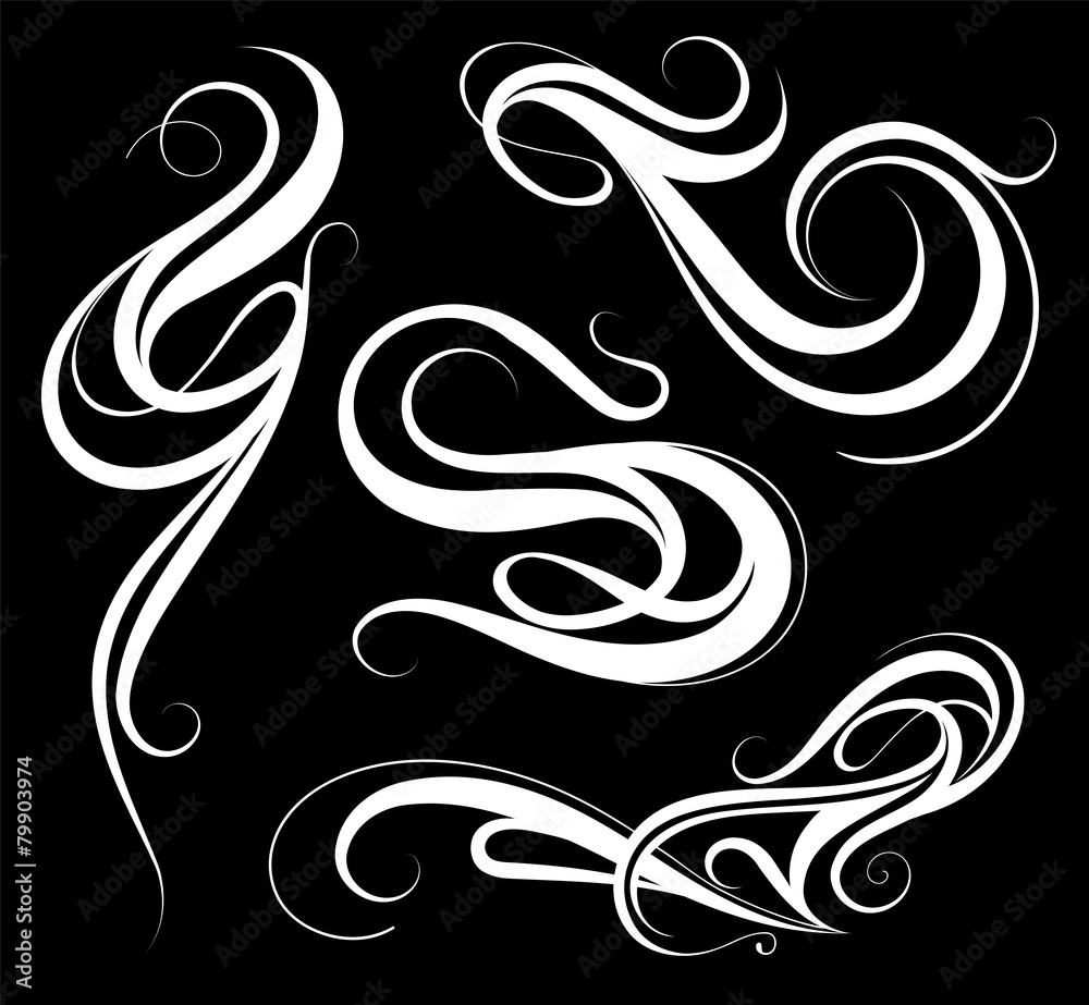 Calligraphic swirls