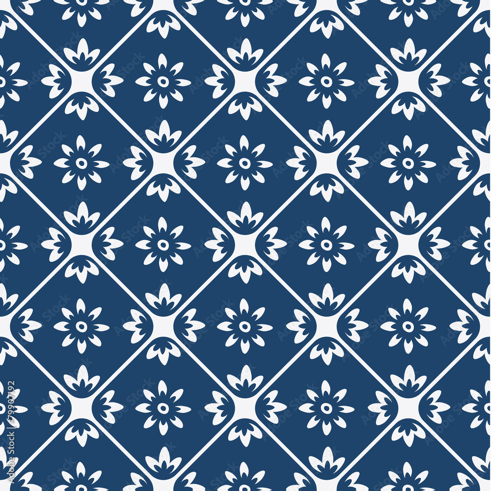 Blue and white delft pattern Blue and white delft pattern