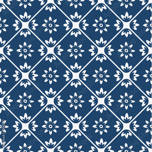 Blue and white delft pattern