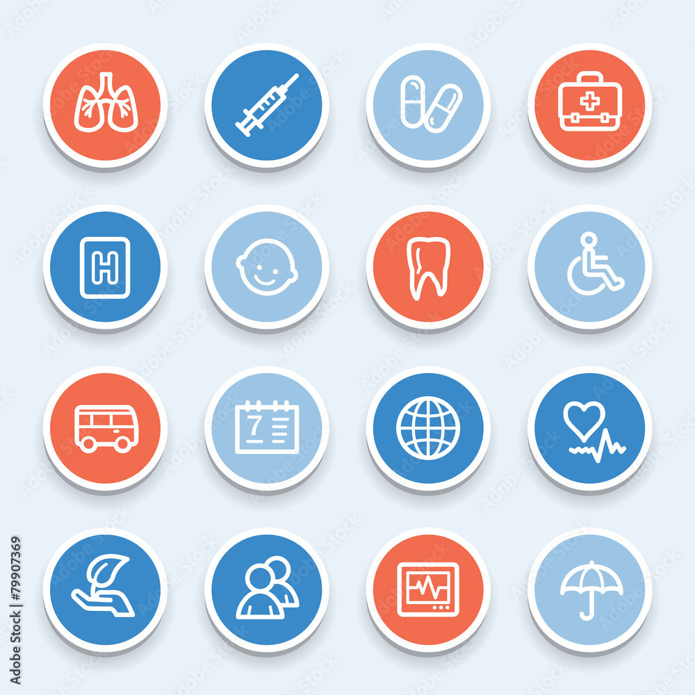 Medicine web icons set Medicine web icons set