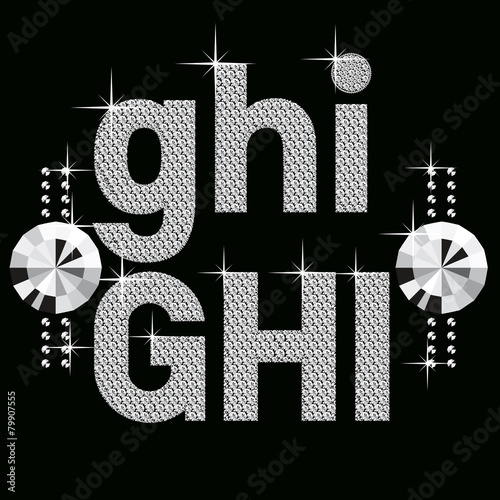 diamond letters and numbers big and small