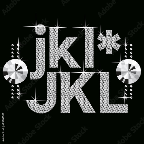 diamond letters and numbers big and small