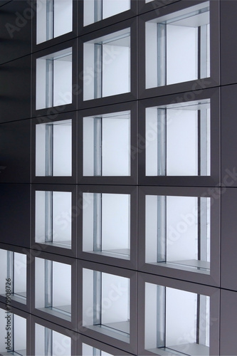 Transparent cellular wall / display windows / retail equipment