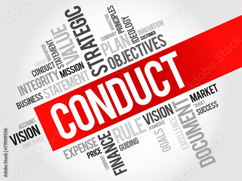 Conduct word cloud, business concept