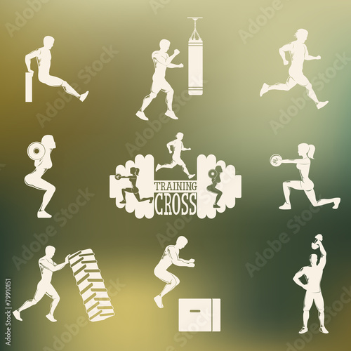 Cross Fitness silhouettes