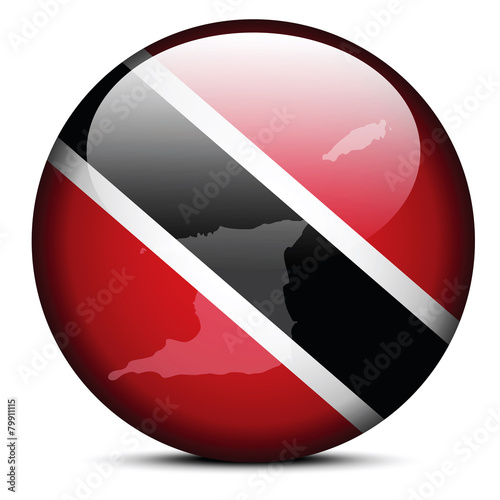 Map on flag button of Republic Trinidad and Tobago Free Download Map on flag button of Republic Trinidad and Tobago - GFXLoad