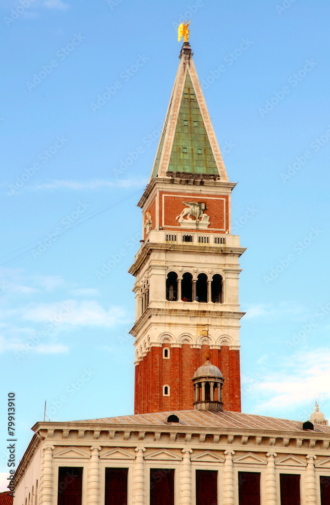 Campanile from Piazza San Marco (St Mark's Square), Venice, Ital