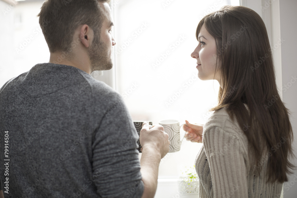 Young married people having coffee Young married people having coffee