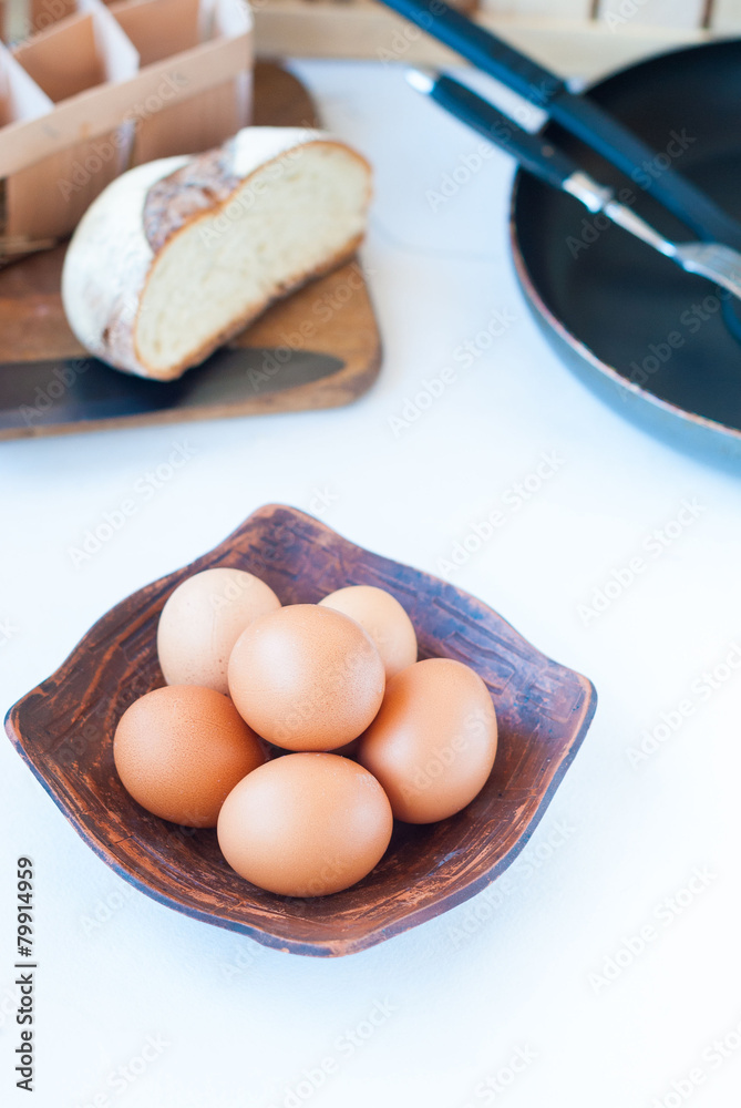 Fresh eggs on a plate Fresh eggs on a plate