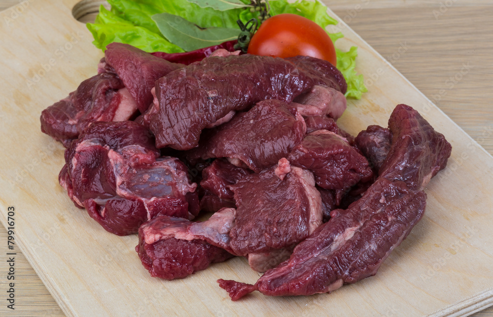 Raw venison Raw venison