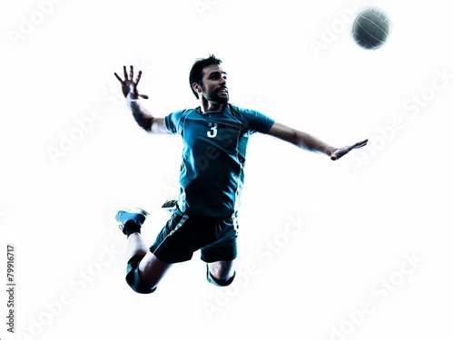 Obraz sylwetka w piłce siatkowej człowieka