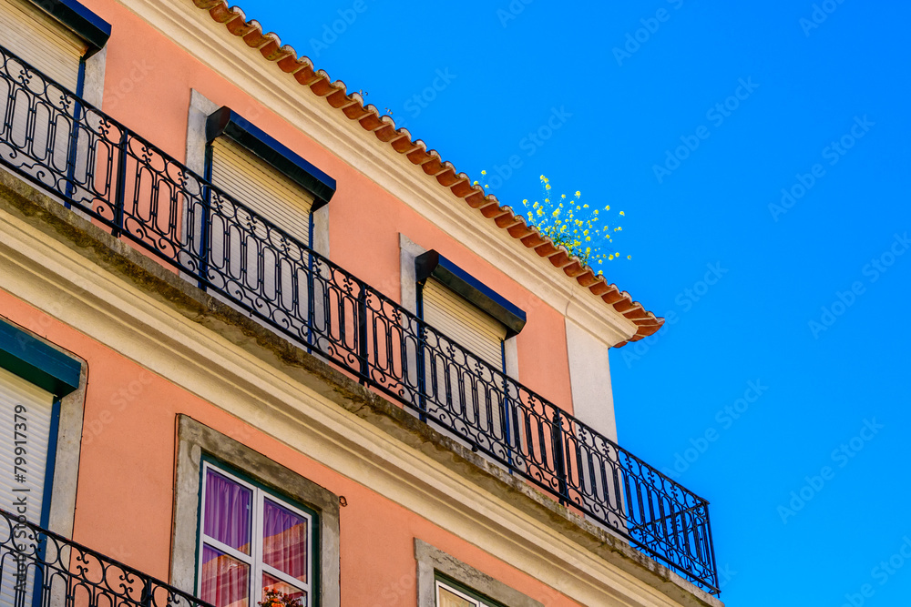 Colorful house in Lisbon, Portugal