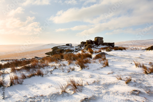 Fotografie Winter Rowtor Dartmoor Devon Uk
