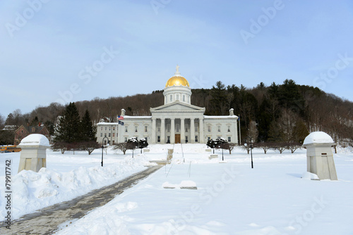 Vermont State House in winter, Montpelier, Vermont