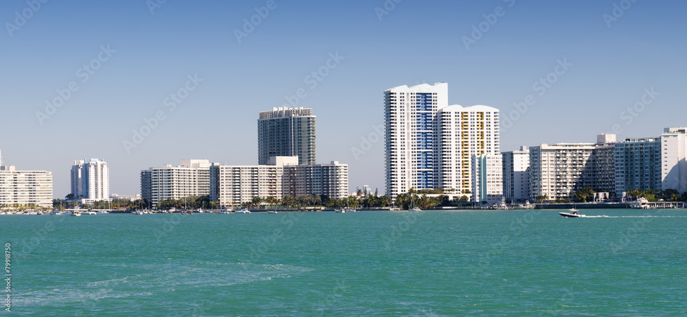 Fototapeta premium Brickell w panoramie Miami