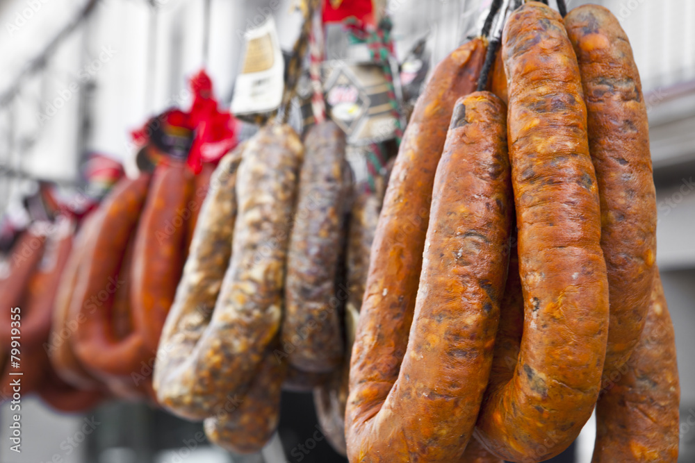 chorizos hanging stall chorizos hanging stall
