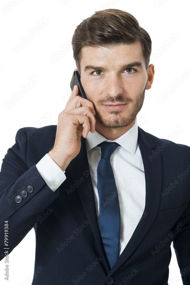 Stylish businessman chatting on his mobile Stylish businessman chatting on his mobile