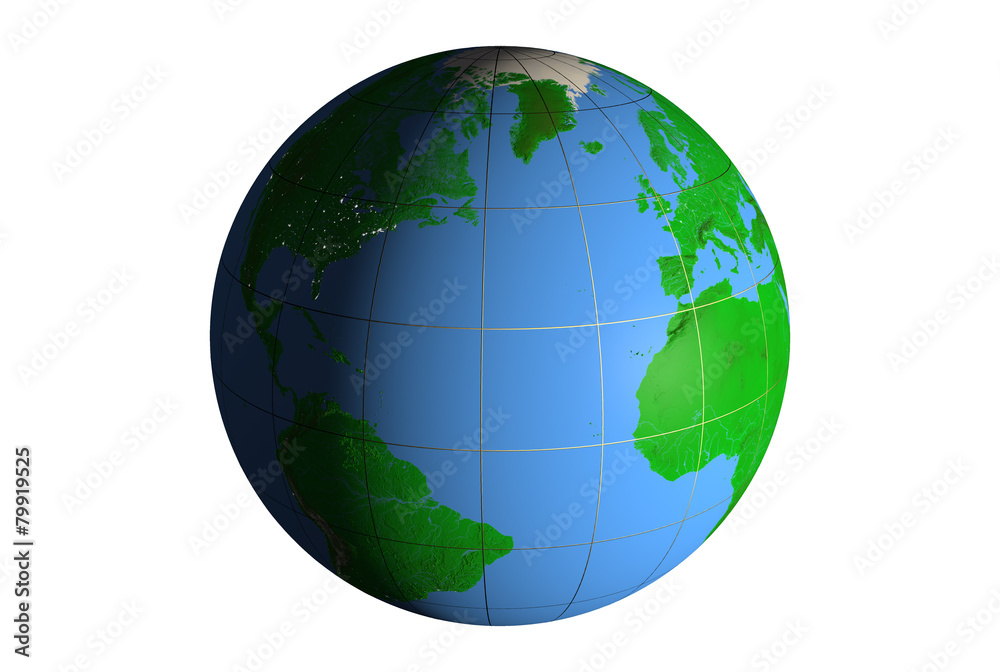 Day and night on Earth, side of America Day and night on Earth, side of America