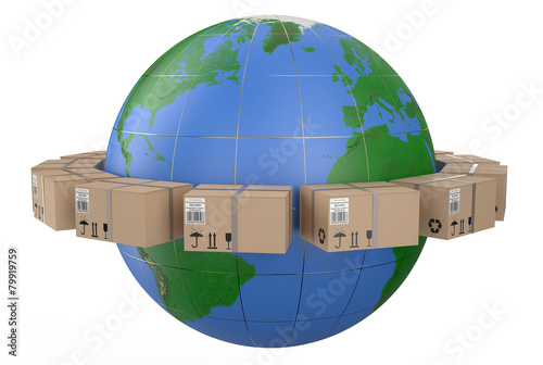 Fototapeta Naklejka Na Ścianę i Meble -  Worldwide delivery concept