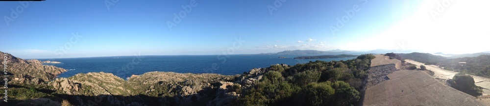coastal view at caprera, sardinia, italy