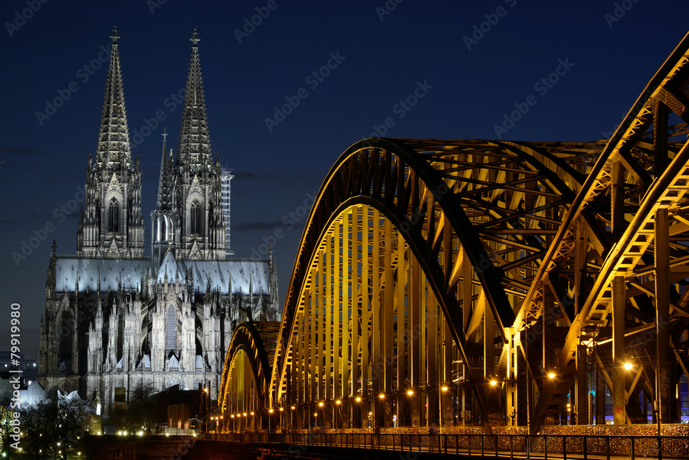 Cologne Cathedral & Hohenzollern Bridge, Cologne, Germany